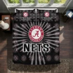 Brooklyn Nets Sunburst Splatter Bedding Set Best Selling