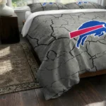 Buffalo Bills Cracked Texture Bedding Set Best Selling