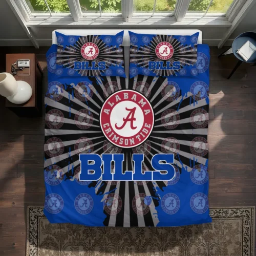 Buffalo Bills Sunburst Splatter Bedding Set Best Selling