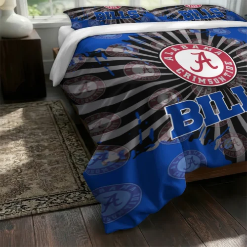 Buffalo Bills Sunburst Splatter Bedding Set Fashion Forward