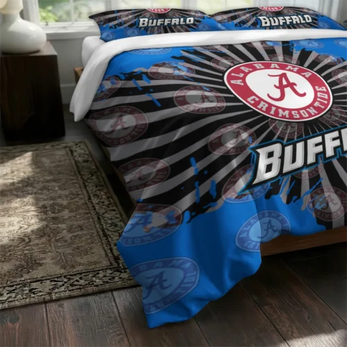 Buffalo Bulls Sunburst Splatter Bedding Set Fashion Forward