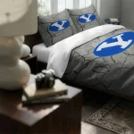 Byu Cougars Cracked Texture Bedding Set Best Selling