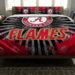 Calgary Flames Sunburst Splatter Bedding Set Best Selling