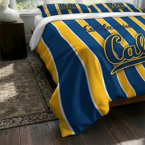 California Golden Bears Stripe Style Bedding Set Fashion Forward