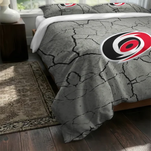 Carolina Hurricanes Cracked Texture Bedding Set Fashion Forward