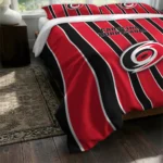Carolina Hurricanes Stripe Style Bedding Set Best Selling