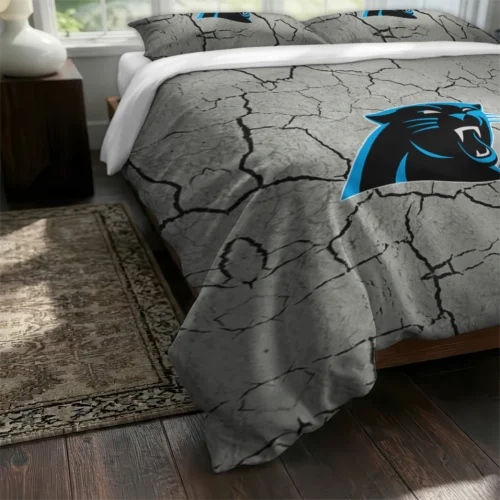 Carolina Panthers Cracked Texture Bedding Set Fashion Forward
