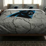 Carolina Panthers Cracked Texture Bedding Set Best Selling