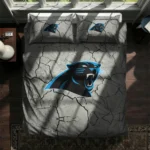 Carolina Panthers Cracked Texture Bedding Set Best Selling