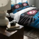 Carolina Panthers Sunburst Splatter Bedding Set Best Selling