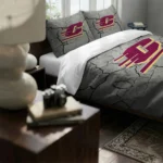 Central Michigan Chippewas Cracked Texture Bedding Set Best Selling