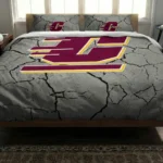 Central Michigan Chippewas Cracked Texture Bedding Set Best Selling