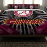 Central Michigan Chippewas Sunburst Splatter Bedding Set Best Selling