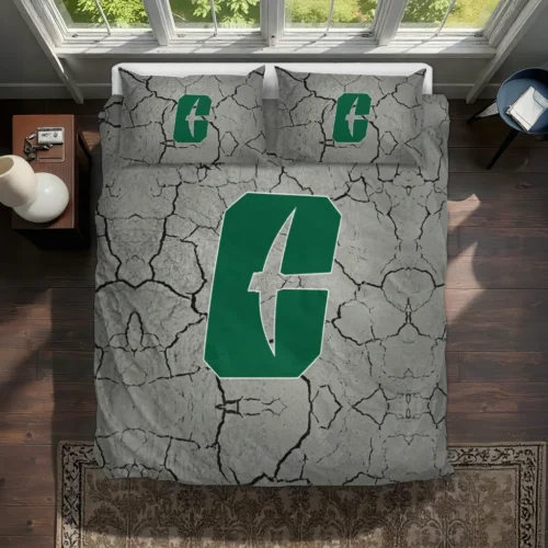 Charlotte 49ers Cracked Texture Bedding Set Best Selling