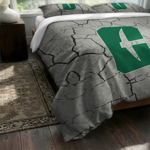 Charlotte 49ers Cracked Texture Bedding Set Fashion Forward