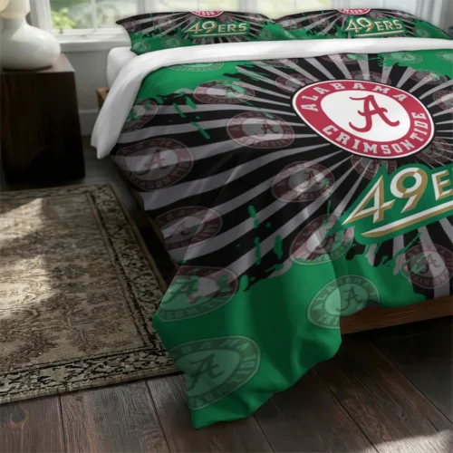 Charlotte 49ers Sunburst Splatter Bedding Set Fashion Forward