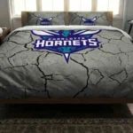 Charlotte Hornets Cracked Texture Bedding Set Best Selling