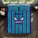 Charlotte Hornets Stripe Style Bedding Set Best Selling