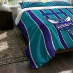 Charlotte Hornets Stripe Style Bedding Set Best Selling