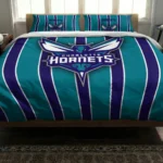 Charlotte Hornets Stripe Style Bedding Set Best Selling