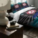 Charlotte Hornets Sunburst Splatter Bedding Set Best Selling