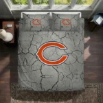 Chicago Bears Cracked Texture Bedding Set Best Selling