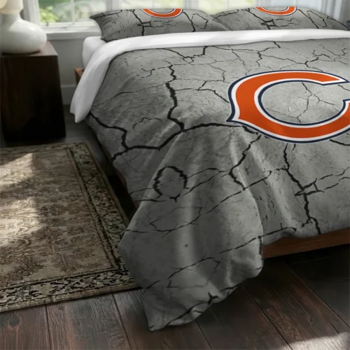 Chicago Bears Cracked Texture Bedding Set Fashion Forward