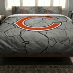 Chicago Bears Cracked Texture Bedding Set Best Selling