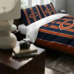 Chicago Bears Stripe Style Bedding Set Best Selling