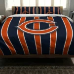 Chicago Bears Stripe Style Bedding Set Best Selling