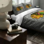 Chicago Blackhawks Cracked Texture Bedding Set Best Selling