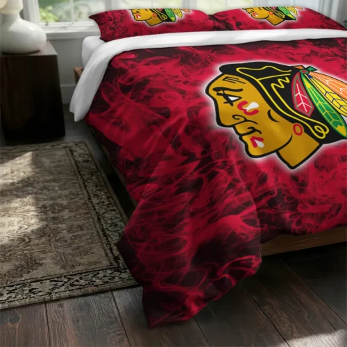 Chicago Blackhawks Red Mist Bedding Set Fashion Forward