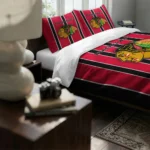 Chicago Blackhawks Stripe Style Bedding Set Best Selling