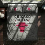Chicago Bulls Cracked Texture Bedding Set Best Selling