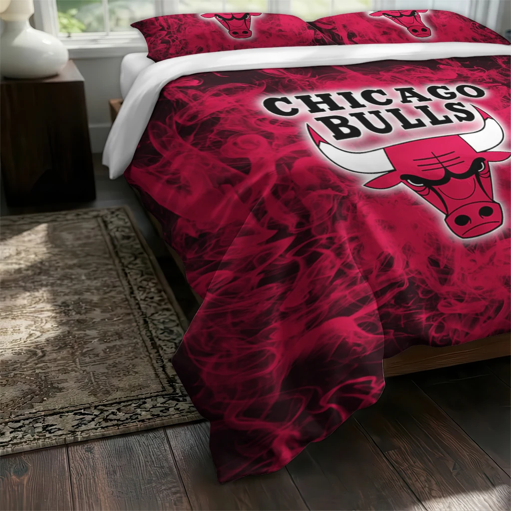 Chicago Bulls Red Mist Bedding Set Fashion Forward Chicago Bulls Red Mist Bedding Set Fashion Forward