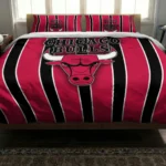 Chicago Bulls Stripe Style Bedding Set Best Selling
