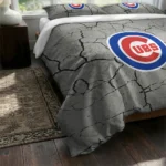 Chicago Cubs Cracked Texture Bedding Set Best Selling