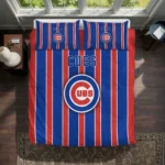 Chicago Cubs Stripe Style Bedding Set Best Selling