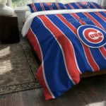 Chicago Cubs Stripe Style Bedding Set Best Selling
