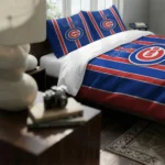 Chicago Cubs Stripe Style Bedding Set Best Selling