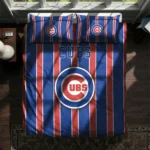Chicago Cubs Stripe Style Bedding Set Best Selling