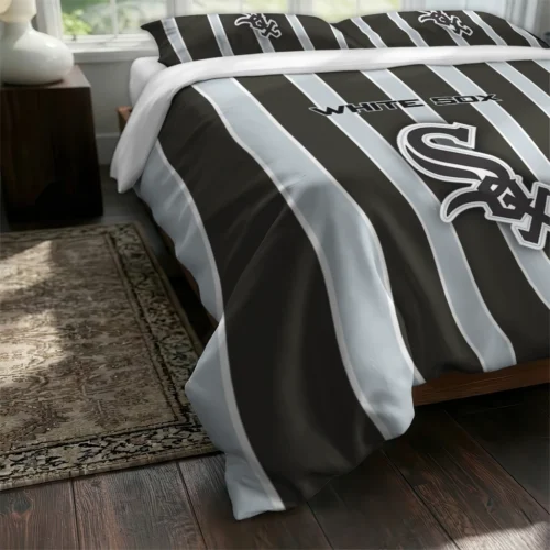 Chicago White Sox Stripe Style Bedding Set Fashion Forward