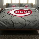 Cincinnati Reds Cracked Texture Bedding Set Best Selling