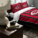 Cincinnati Reds Stripe Style Bedding Set Best Selling