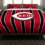 Cincinnati Reds Stripe Style Bedding Set Best Selling