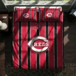 Cincinnati Reds Stripe Style Bedding Set Best Selling