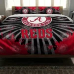 Cincinnati Reds Sunburst Splatter Bedding Set Best Selling