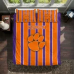 Clemson Tigers Stripe Style Bedding Set Best Selling