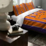 Clemson Tigers Stripe Style Bedding Set Best Selling