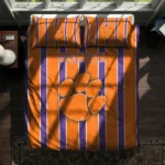 Clemson Tigers Stripe Style Bedding Set Best Selling